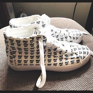NEW “Shut Up” Text Design Hi-Top Sneakers